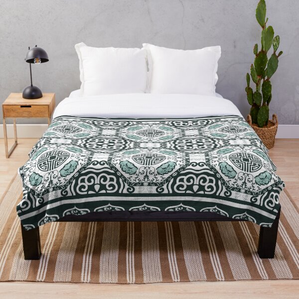 Item preview, Emerald teal ornamental design designed and sold by hamptonstyle.