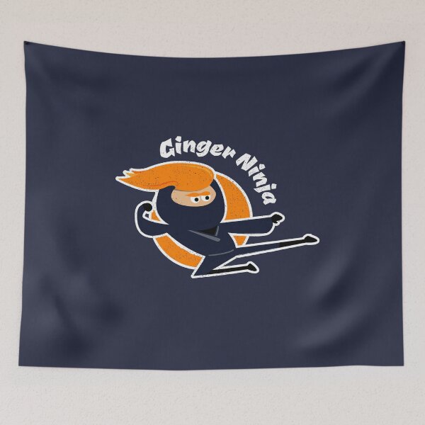 Item preview, Ginger Ninja - Funny Flying Kick Martial Artist designed and sold by propellerhead.