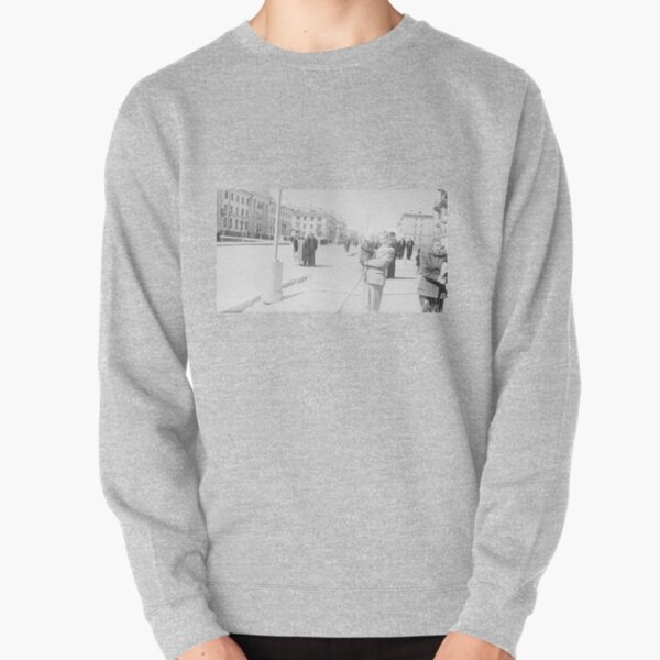 #standing, #pedestrian, #people, #adult, group, war, military, photography Pullover Sweatshirt