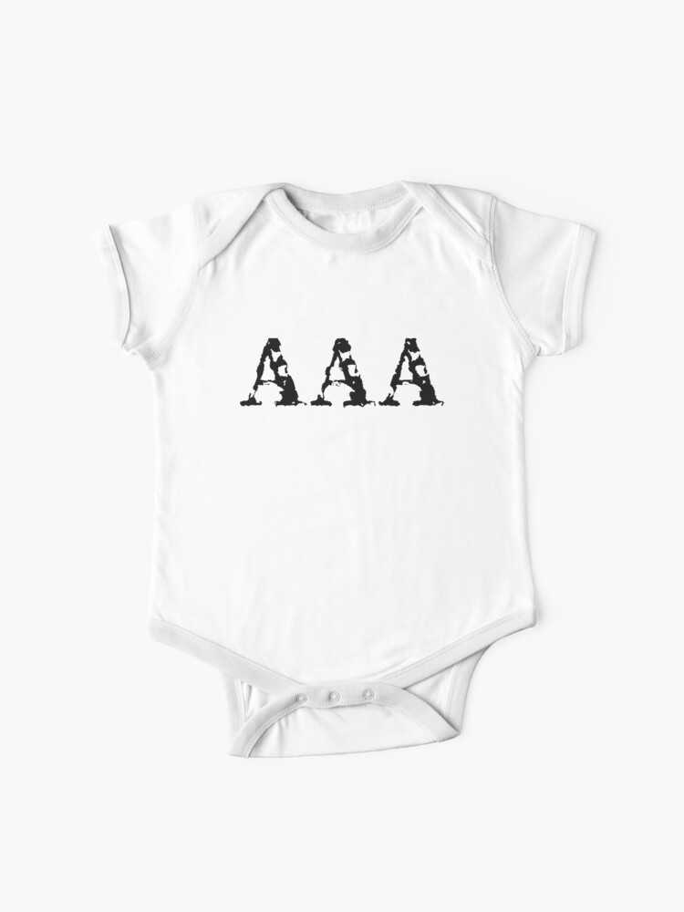 Distressed a Lettering Baby One Piece By Dator Redbubble