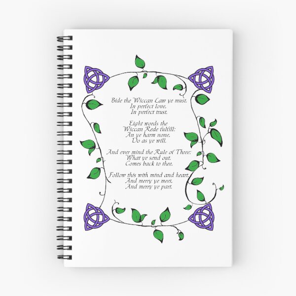 Item preview, Wiccan Rede - Vines and Triquetra designed and sold by OutlineArt.