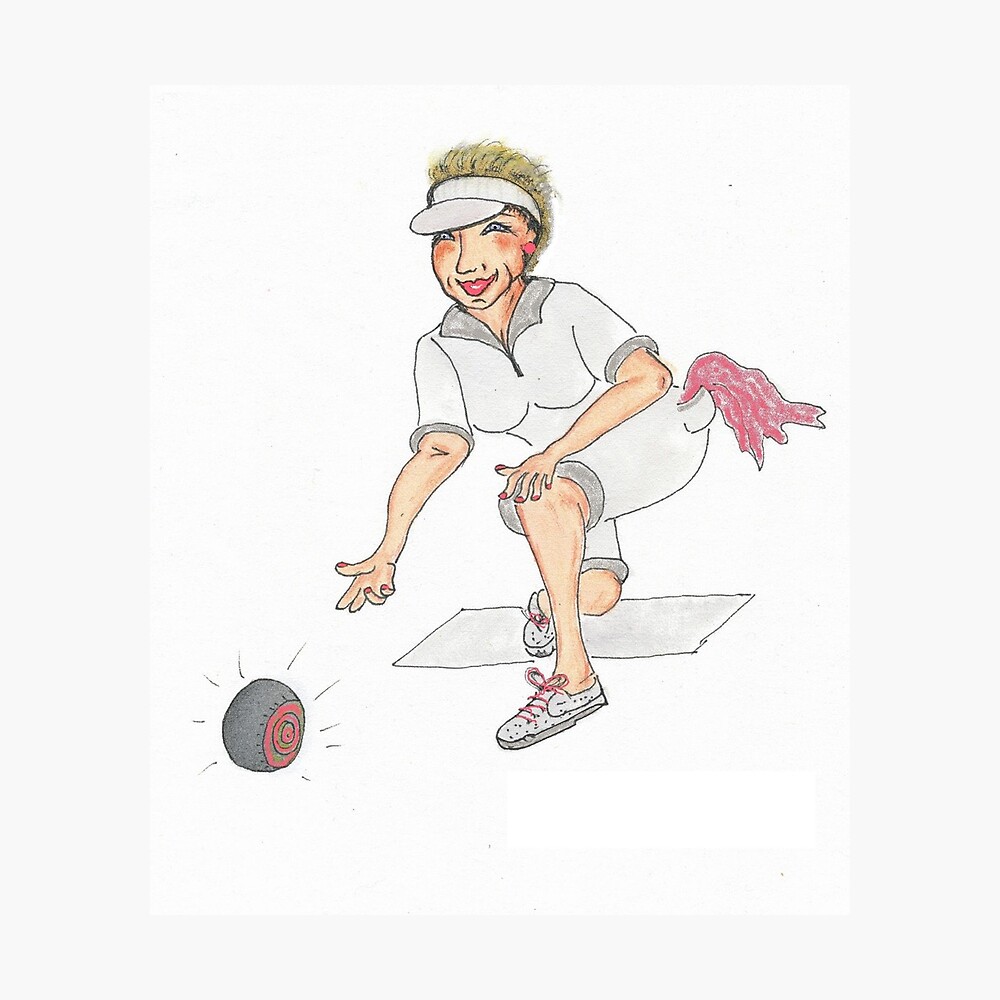 "Lawn Bowls Lady" Photographic Print by Annie18c Redbubble