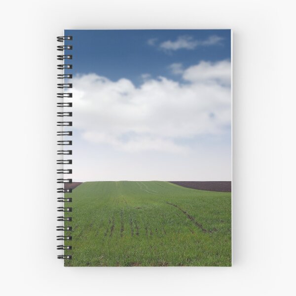 Item preview, Plowed and green wheat field in spring landscape agriculture  designed and sold by goceris.