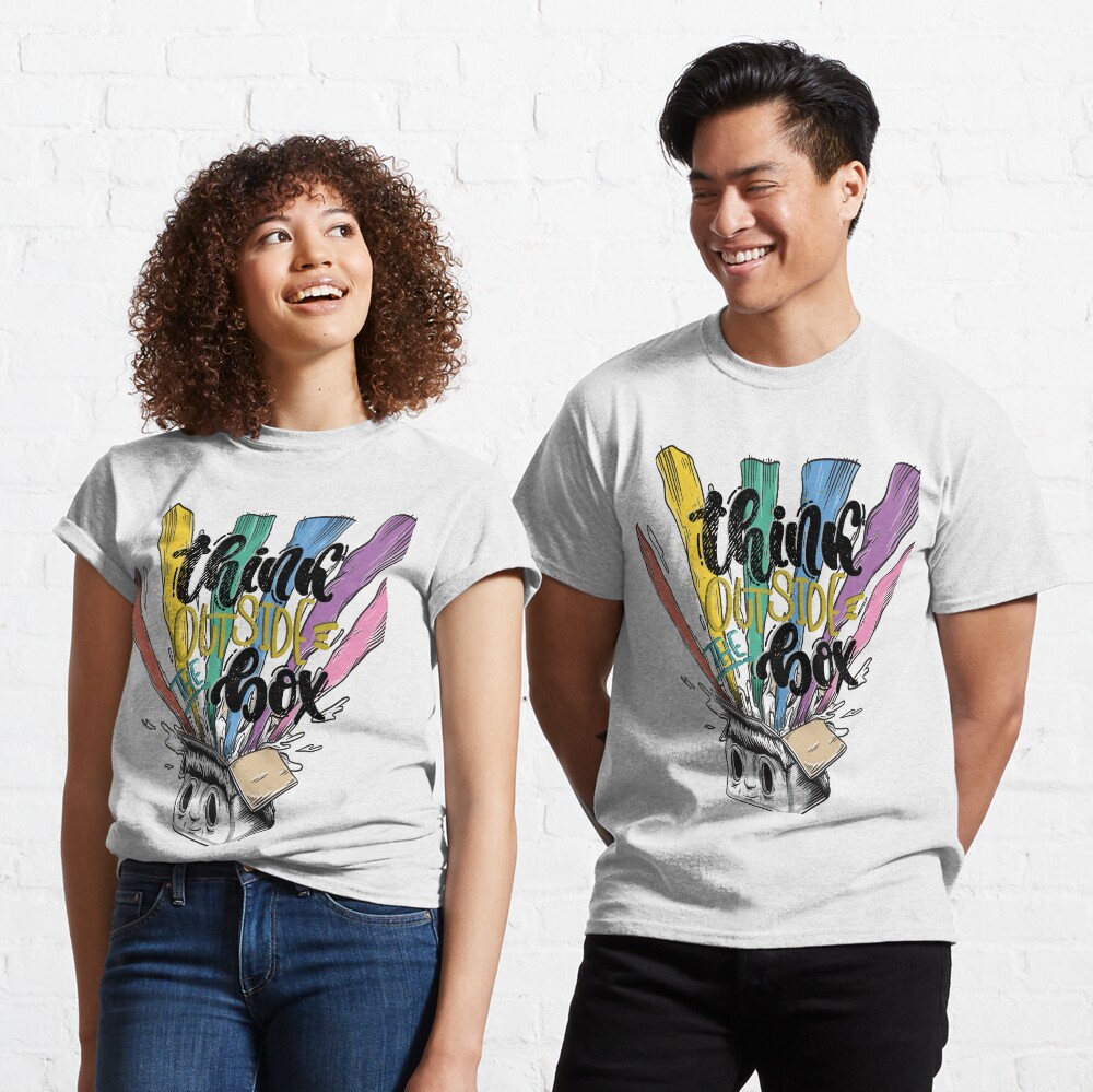 Think Outside The Box Startup Entrepreneurial Self Employed Teamwork Classic T-Shirt