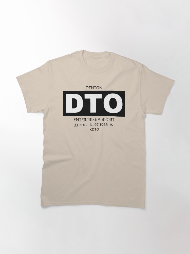 Classic T-Shirt, Denton Enterprise Airport DTO designed and sold by AvGeekCentral