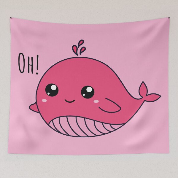 Item preview, Pink Oh Whale | Cute | Kawaii designed and sold by joycolor.