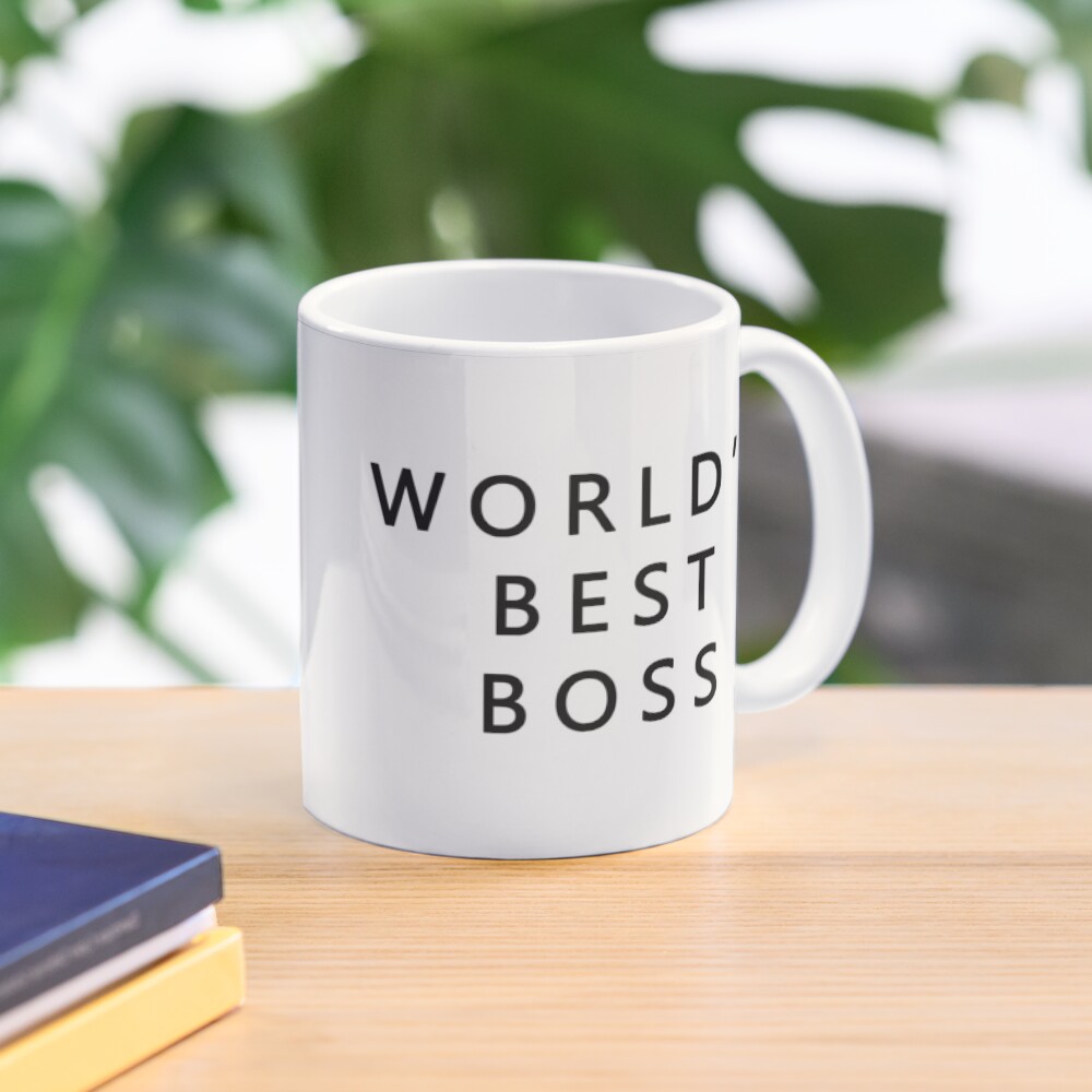 "World's best boss mug the office AuraDesigns" Mug by auradesign