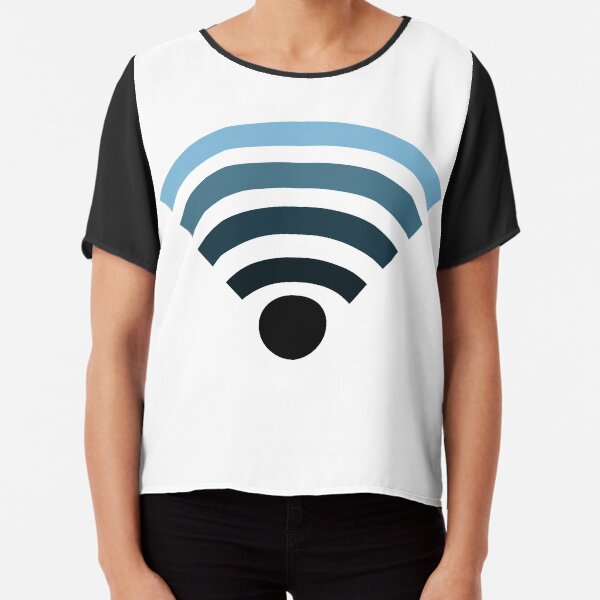 Wifi wireless network Symbol Chiffon Top