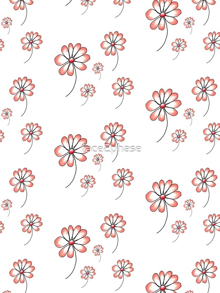 Thumbnail 4 of 4, iPhone Case, Flower Pattern - Flower Pattern designed and sold by face2phase.