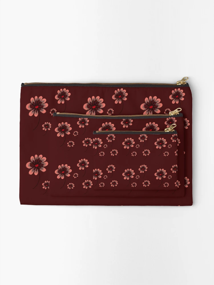 Thumbnail 2 of 4, Zipper Pouch, Flower Pattern - Flower Pattern designed and sold by face2phase.
