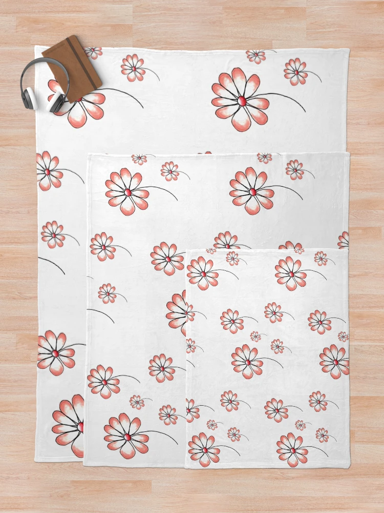 Thumbnail 5 of 6, Throw Blanket, Flower Pattern - Flower Pattern designed and sold by face2phase.