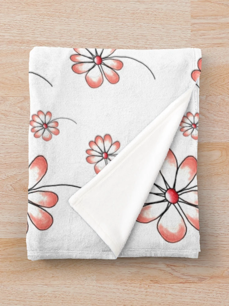 Thumbnail 3 of 6, Throw Blanket, Flower Pattern - Flower Pattern designed and sold by face2phase.