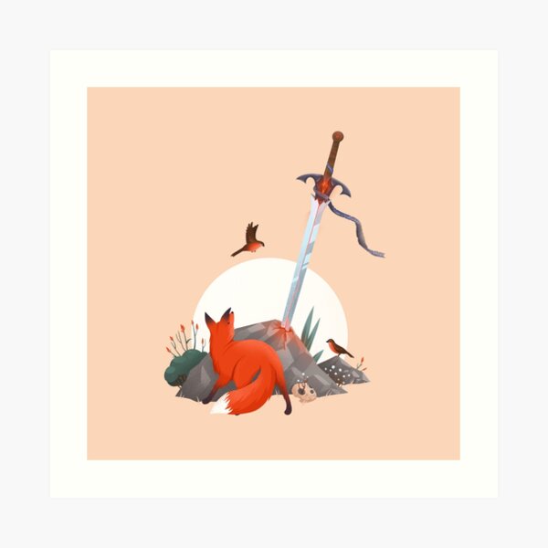 Recollect the Legend about Excalibur Art Print