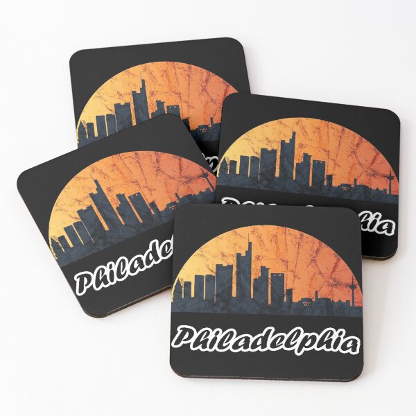 Item preview, Philadelphia City Skyline Sunset Sunrise Pennsylvania designed and sold by titanosdesign.