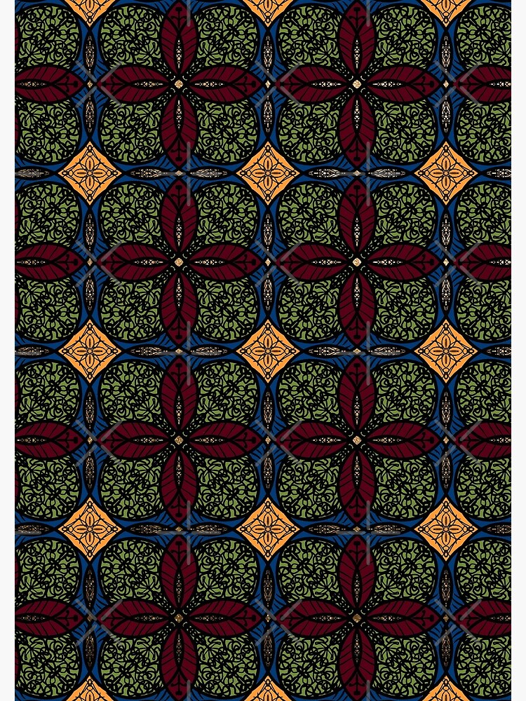 Ankara African print (olive). by cardwellandink