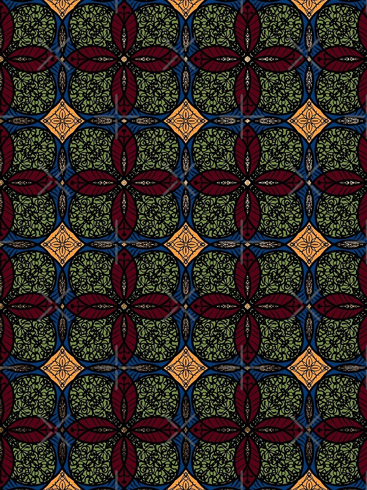 Ankara African print (olive). by cardwellandink