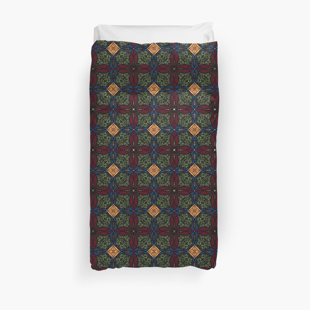 Ankara African print (olive). Duvet Cover