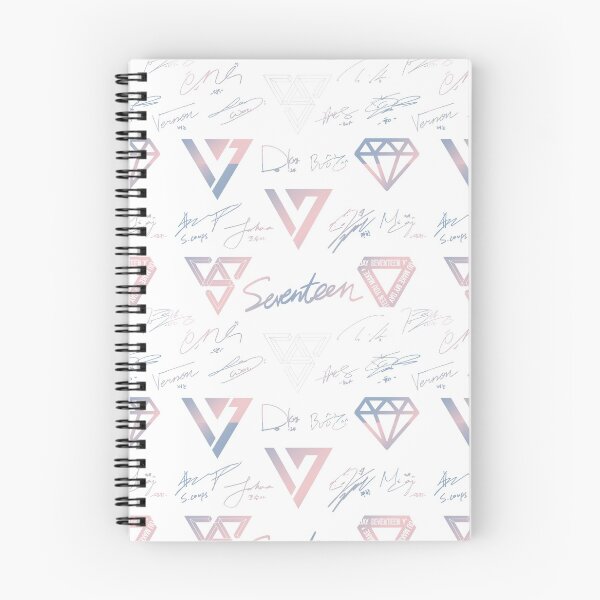 Item preview, SEVENTEEN Signatures and Logos Pattern (White) designed and sold by skeletonvenus.