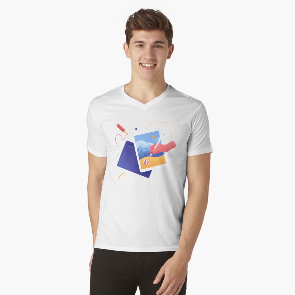 Item preview, V-Neck T-Shirt designed and sold by anniko-story.
