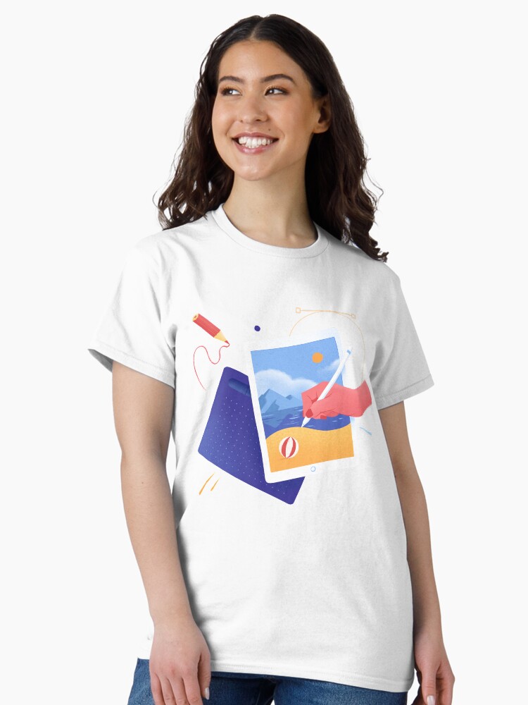 Thumbnail 2 of 7, Classic T-Shirt, Focus on digital designed and sold by anniko-story.