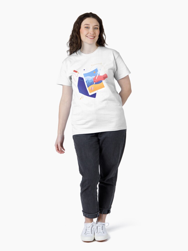 Thumbnail 4 of 7, Classic T-Shirt, Focus on digital designed and sold by anniko-story.