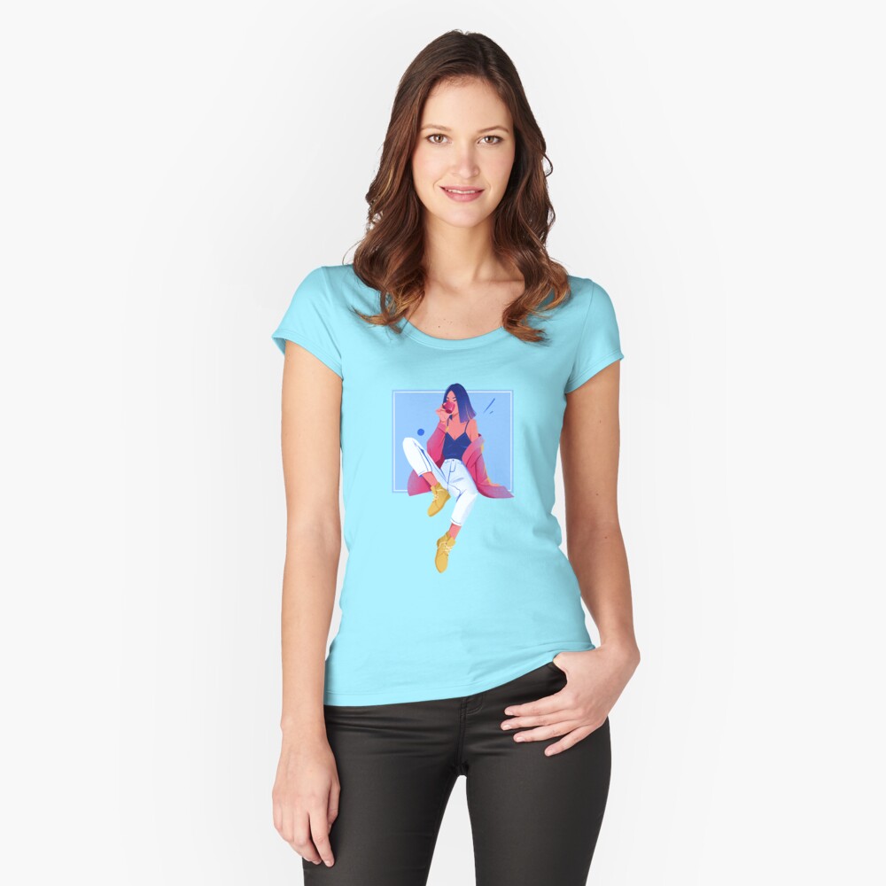 Item preview, Fitted Scoop T-Shirt designed and sold by anniko-story.