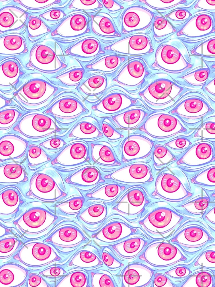 Wall of Eyes in Baby Blue by paisleydrawrrs
