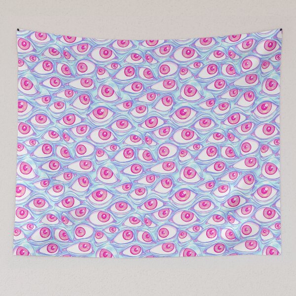 Item preview, Wall of Eyes in Baby Blue designed and sold by Paisley Yazel.