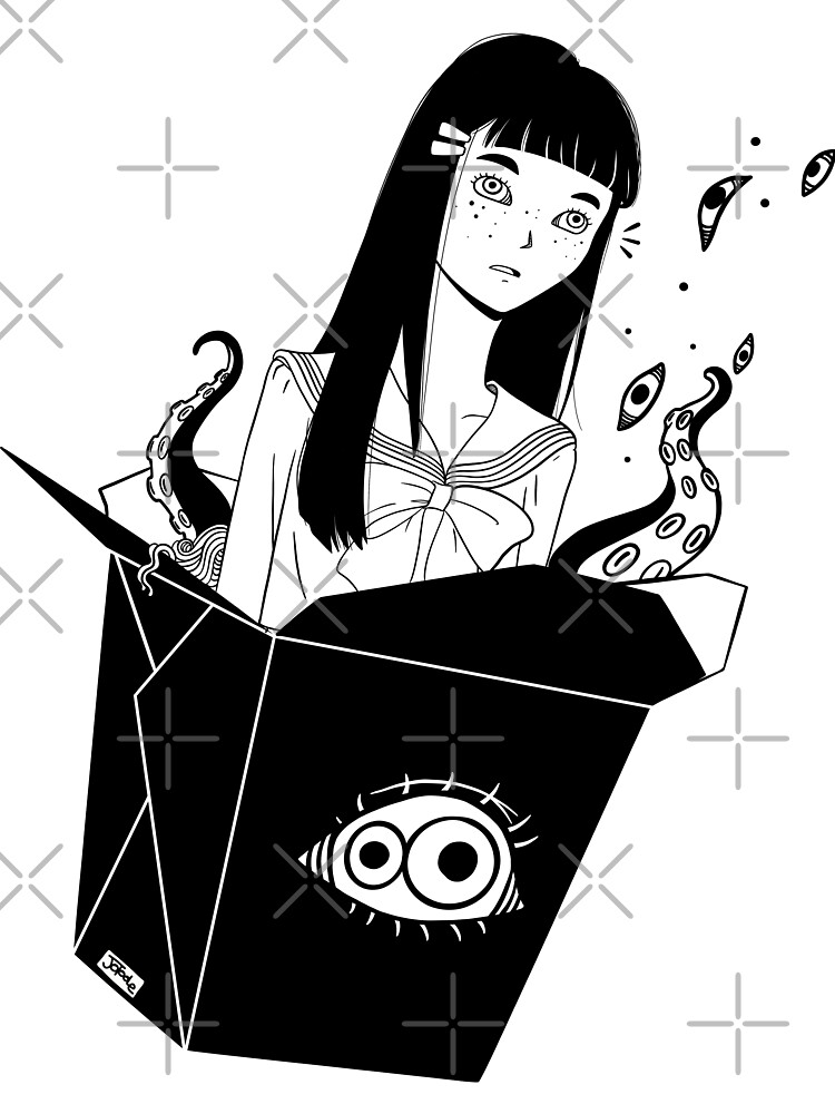 Thumbnail 7 of 7, Oversized T-Shirt, Anime School Girl Take Out With Tentacles designed and sold by cellsdividing.