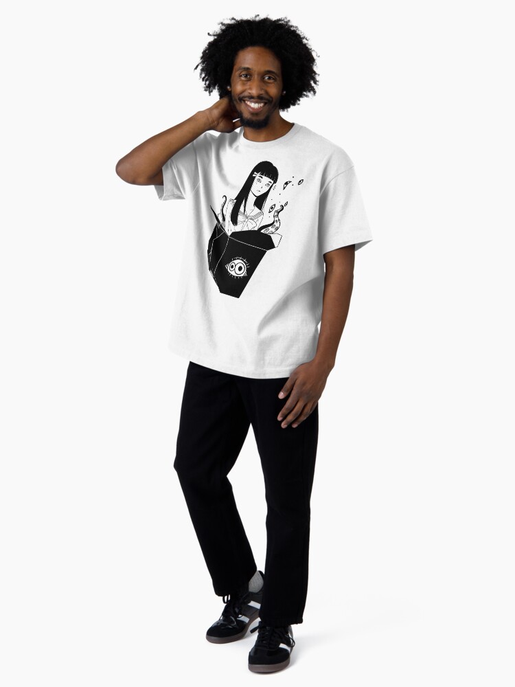 Thumbnail 4 of 7, Oversized T-Shirt, Anime School Girl Take Out With Tentacles designed and sold by cellsdividing.