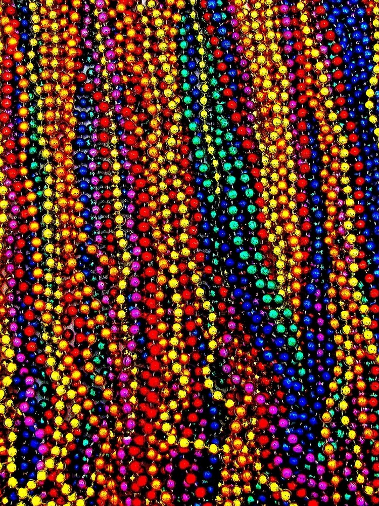 MARDI GRAS :Colorful Beads Print by posterbobs