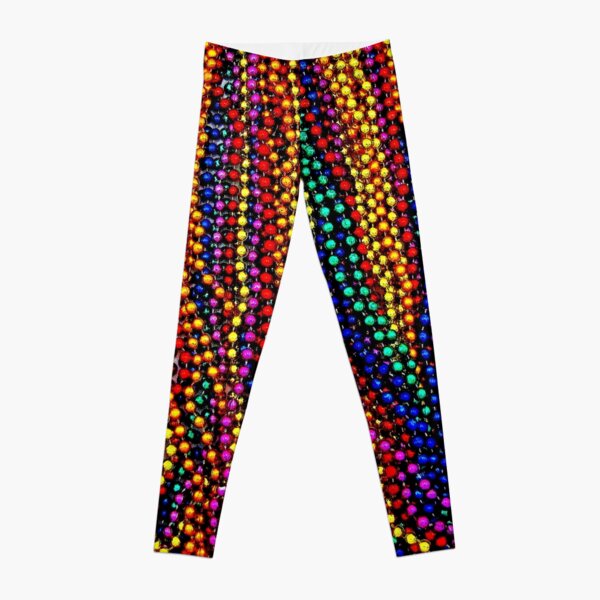 mardi gras print leggings