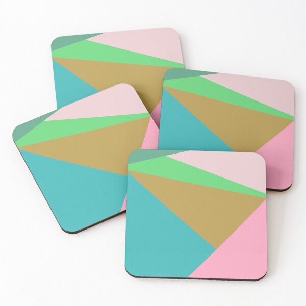 Item preview, Colorful Abstract Triangle Pattern in Pink, Green, and Blue designed and sold by JuneJournal.