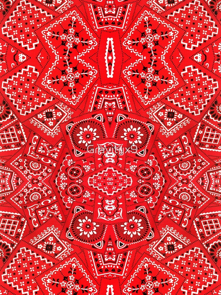 Red Bandanna Pattern by Gravityx9