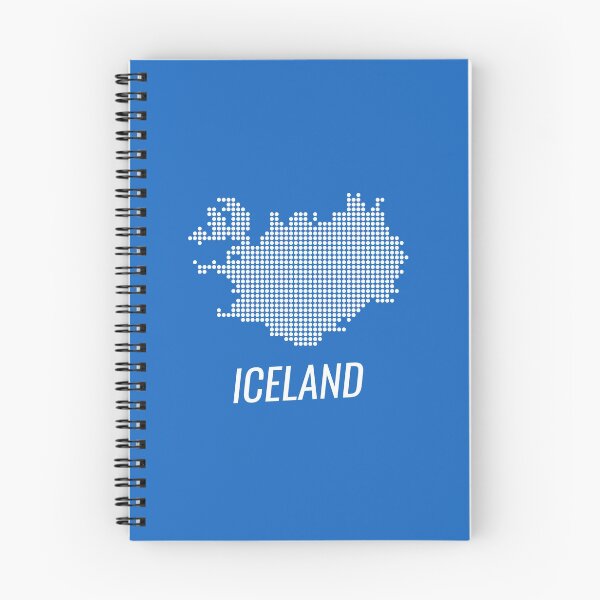 Item preview, Iceland map in white color on national blue color and black designed and sold by moodbringer.