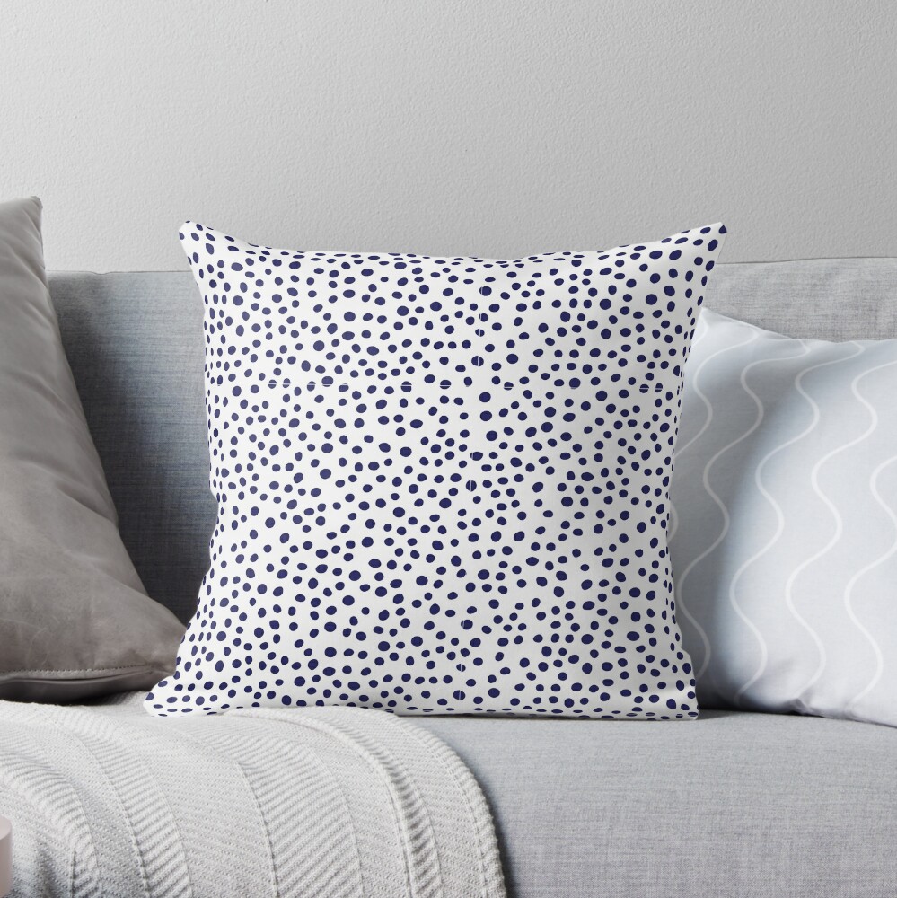 Hot Navy Blue Trendy minimalist pattern Throw Pillow by Pixar23 TP-QA3JNJIS