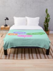 Yoga Spirituality Zen Meditation Speech Bubbles Throw Blanket