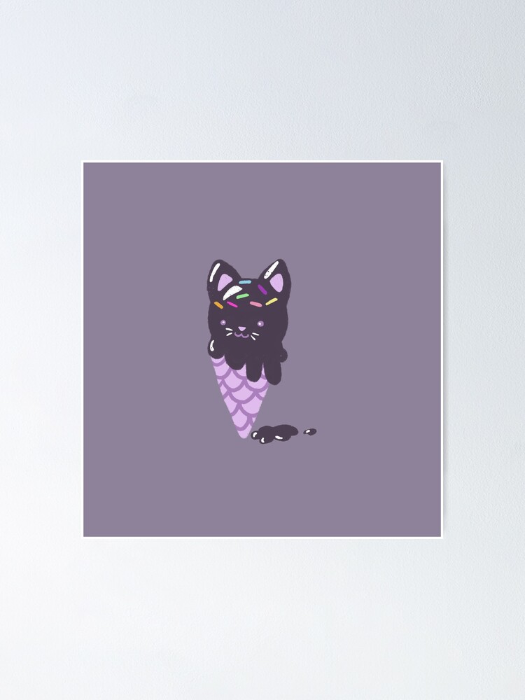 Poster Glace Chat Noir Par Getlostghosts Redbubble