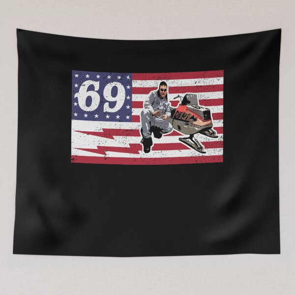 Item preview, American Flag Larry Enticer Snowmobile Snowcross Snocross You guys Silly Still Gonna Send It Just Gonna Send It 69 Vintage Funny Fan Gift designed and sold by Council-Queen.