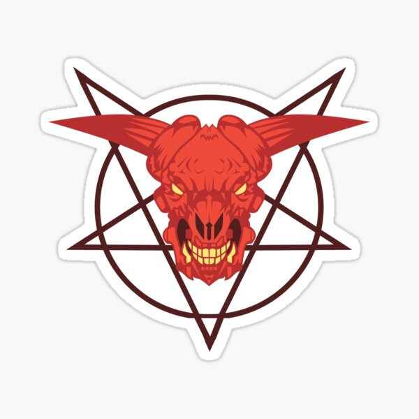 Doom Demons Stickers Redbubble - roblox doomguy decal