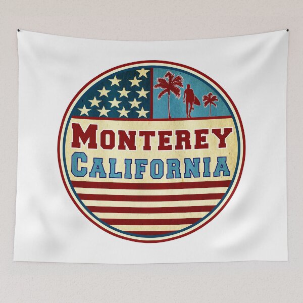 Item preview, Monterey California Ocean Surf Palms Surfer Surfing designed and sold by Travel Time.