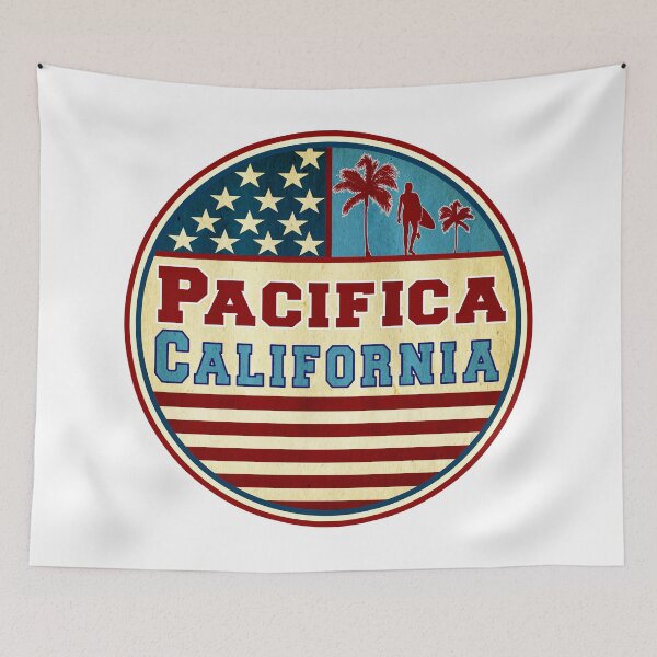 Item preview, Pacifica California Ocean Surf Palms Surfer Surfing designed and sold by Travel Time.