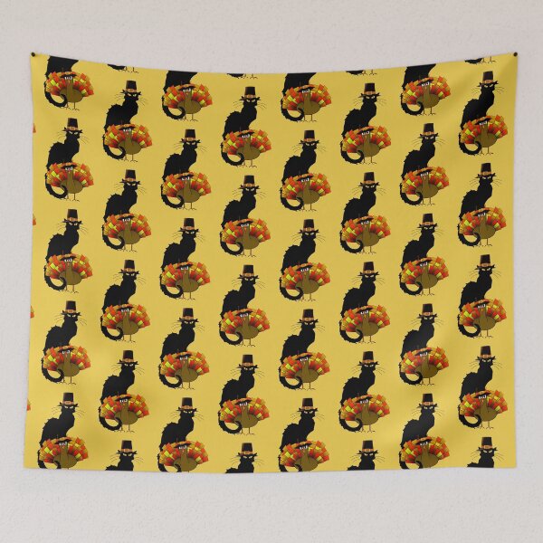 Item preview,  Thanksgiving Le Chat Noir With Turkey Pilgrim designed and sold by Gravityx9.
