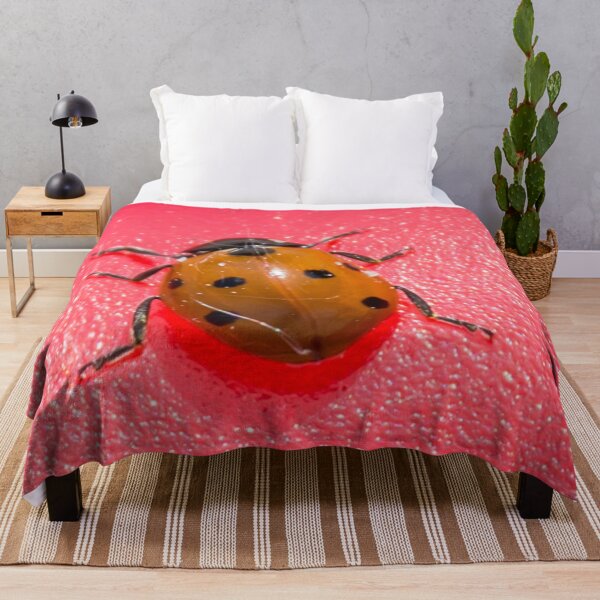 Item preview, Lady Bug on a Red Background Macro Photograph designed and sold by Jon Shore.
