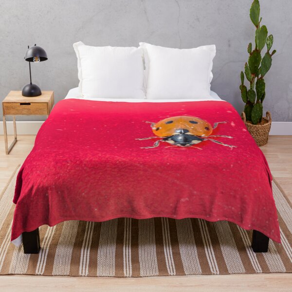 Item preview, Lady Bug on a Red Background Macro Photograph designed and sold by Jon Shore.