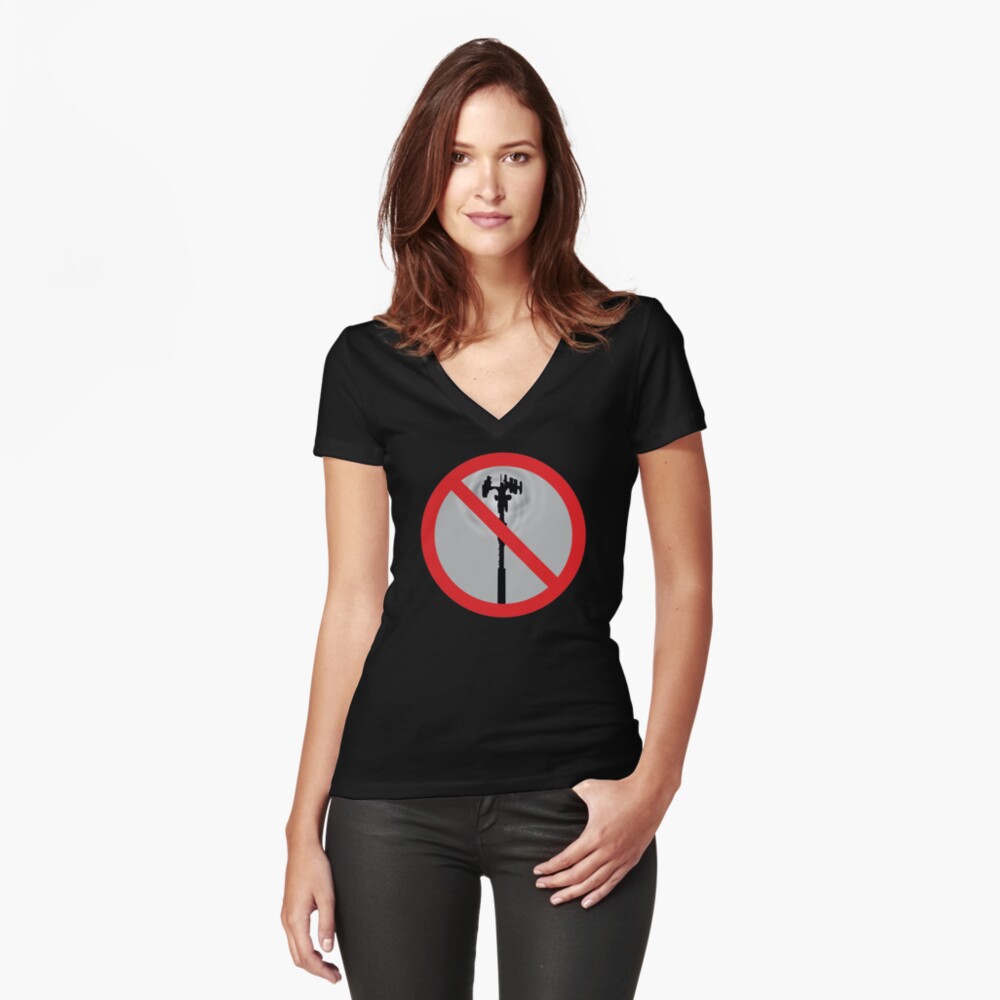 Item preview, Fitted V-Neck T-Shirt designed and sold by thedrumstick.