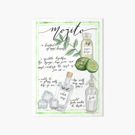 Mojito Art Board Print