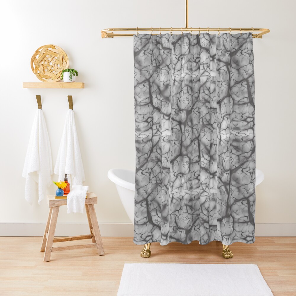 "Grey marble effect " Shower Curtain by Designsbysazyb Redbubble
