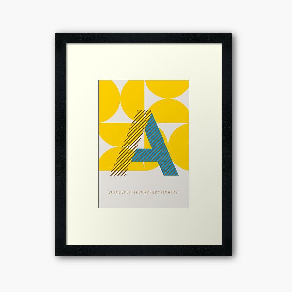 Typeface "A" Gerahmter Kunstdruck