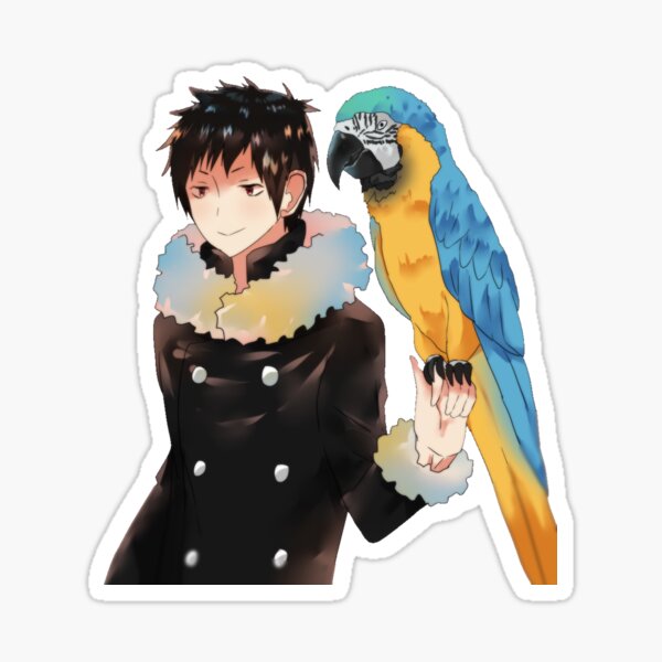 Aperçu de l'œuvre Izaya et perroquet créée et vendue par Mikadokyun.